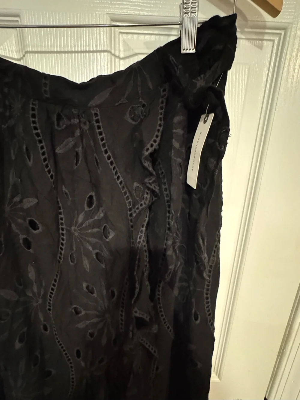 Anthropologie Mauve Eyelet Wrap Skirt - Picture 6 of 13